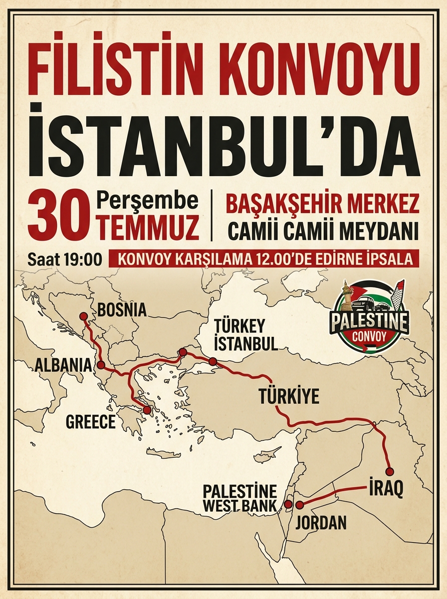 Filistin Konvoyu İstanbul'da Afişi